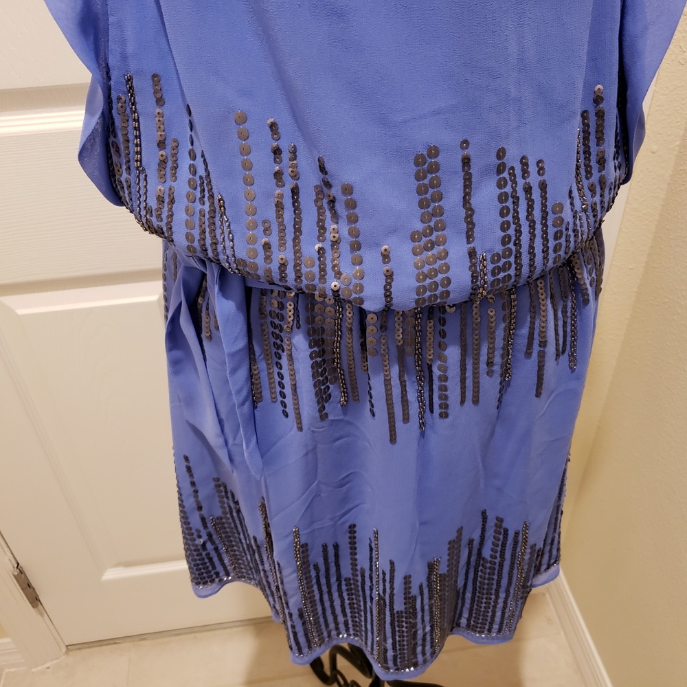 NWOT Vince Camuto Periwinkle dress w/beaded detail - Picture 8 of 8